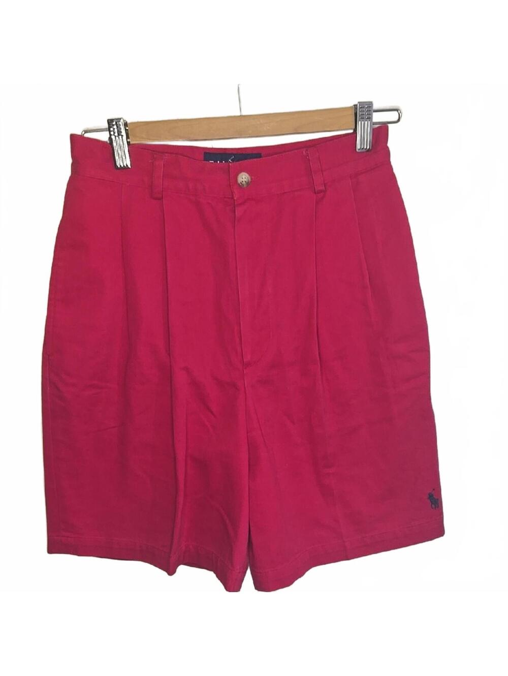 Polo Ralph Lauren Red Pleated Shorts